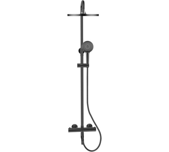 Изображение товара Душевой комплект с термостатом СКАНДИ черный Bronze de Luxe 11060B