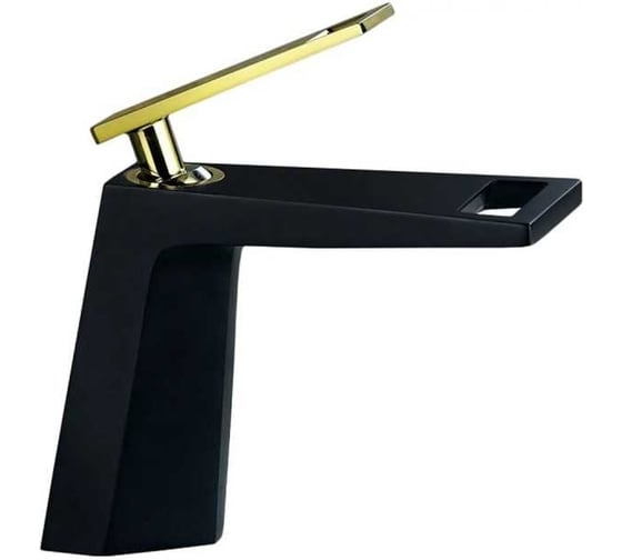 Изображение товара Смеситель на раковину BRONZE DE LUXE QUADRO черный/золото A919B