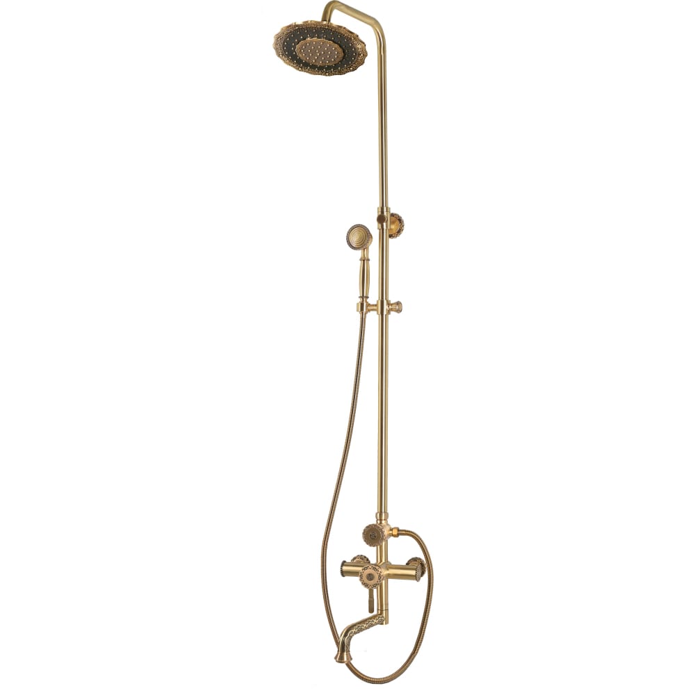 Комплект для ванной и душа Bronze de Luxe держатель для душа с поворотом на 90 ° регулируемый самоклеящийся держатель для душа