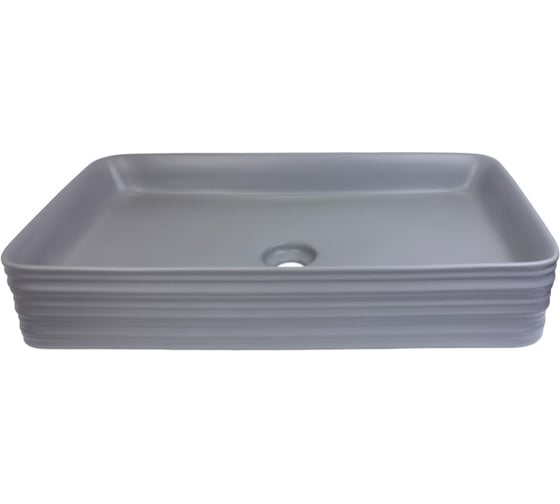 Изображение товара Накладная раковина BRONZE DE LUXE TREND цвет матовый серый 665x380x120 1363-MG