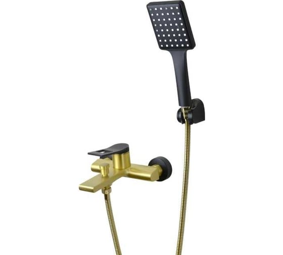 Изображение товара Смеситель для ванны и душа BRONZE DE LUXE ELEMENT матовое золото/чёрный EL03GB