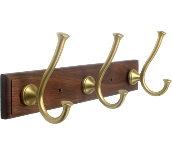 Изображение товара Планка BRONZE DE LUXE с 3 я крючками FOREST матовое золото 10708G