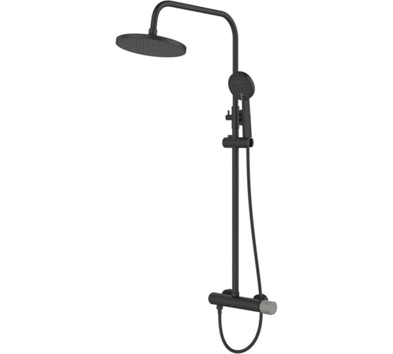 Изображение товара Душевая колонна без излива ФОКУС черный/серый гранит Bronze de Luxe 24612BG