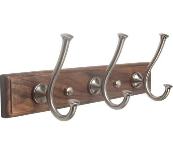 Изображение товара Планка BRONZE DE LUXE с 3 я крючками FOREST матовый хром 10708C