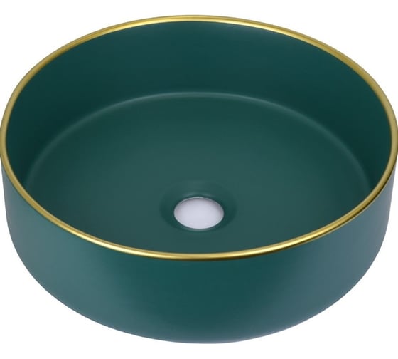 Изображение товара Накладная раковина Bronze de Luxe Голден Медоу, 360x360x120 мм, цвет зеленый 1054