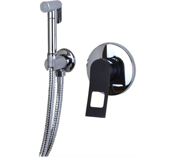 Изображение товара Комплект гигиенического душа ЭЛЕМЕНТ встраиваемый (хром/черный) Bronze de Luxe EL28CB