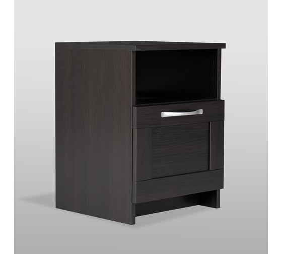 Изображение товара Прикроватная тумба Гуд ЛАКК СИРИУС 1 ящик, 41x39x53 см, черная, дуб венге 2.02.03.010.5