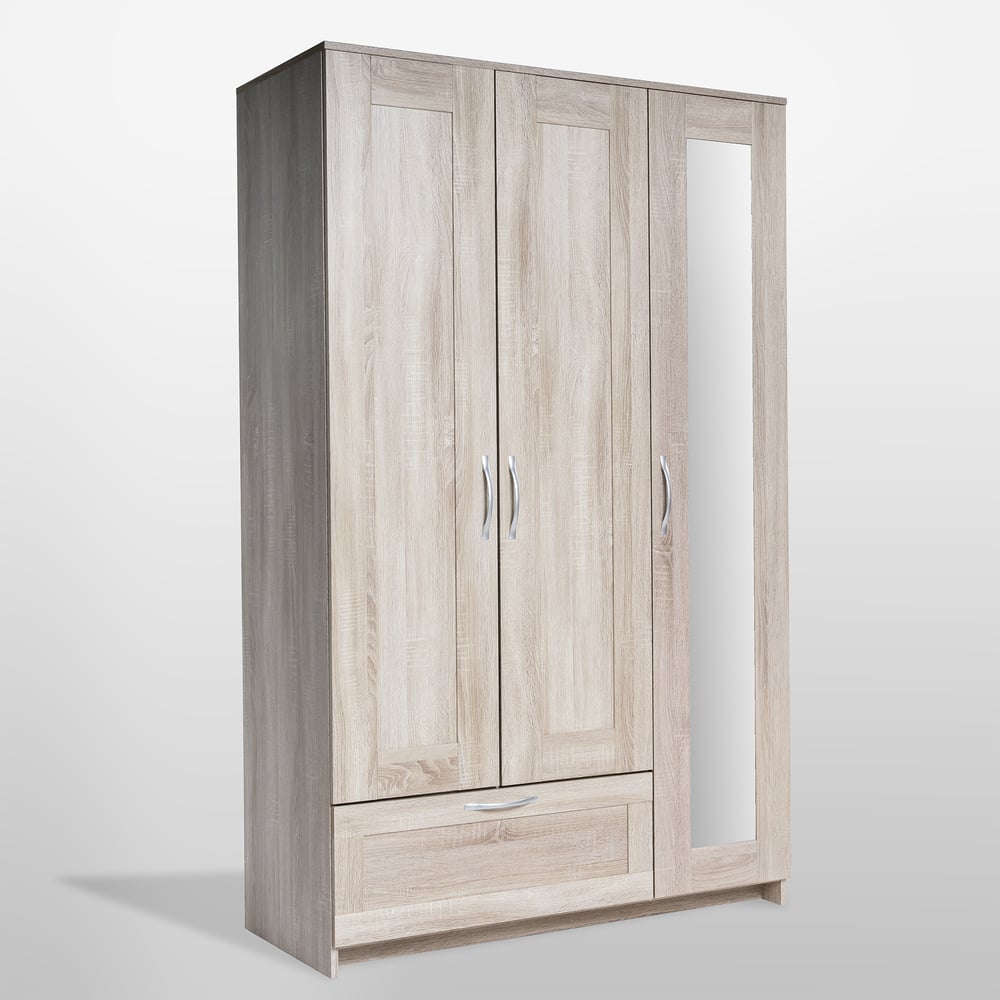 Изображение товара Шкаф Гуд ЛАКК СИРИУС 3 двери и 1 ящик дуб сонома бежевый 117x50x190 см