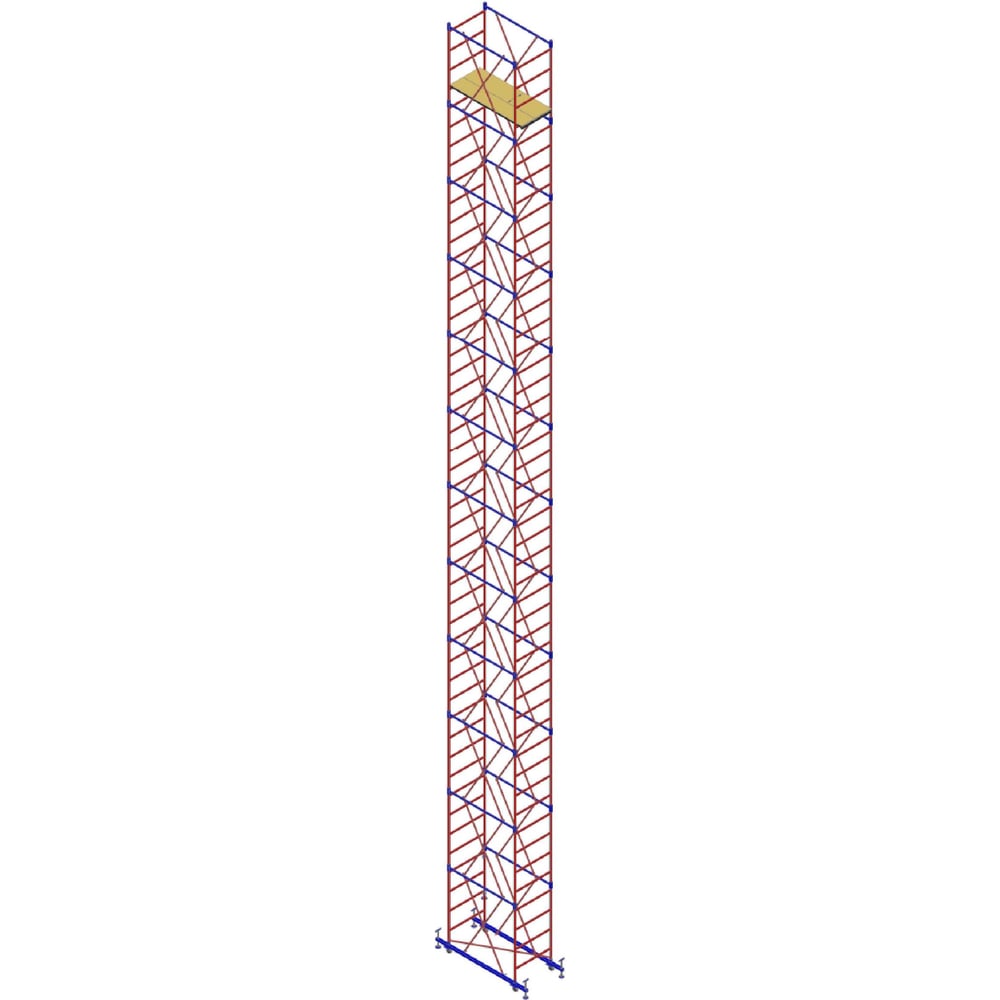 Изображение товара Вышка-тура Мега Мега-2М высотой 18.3 м с комплектом на колесах и площадкой