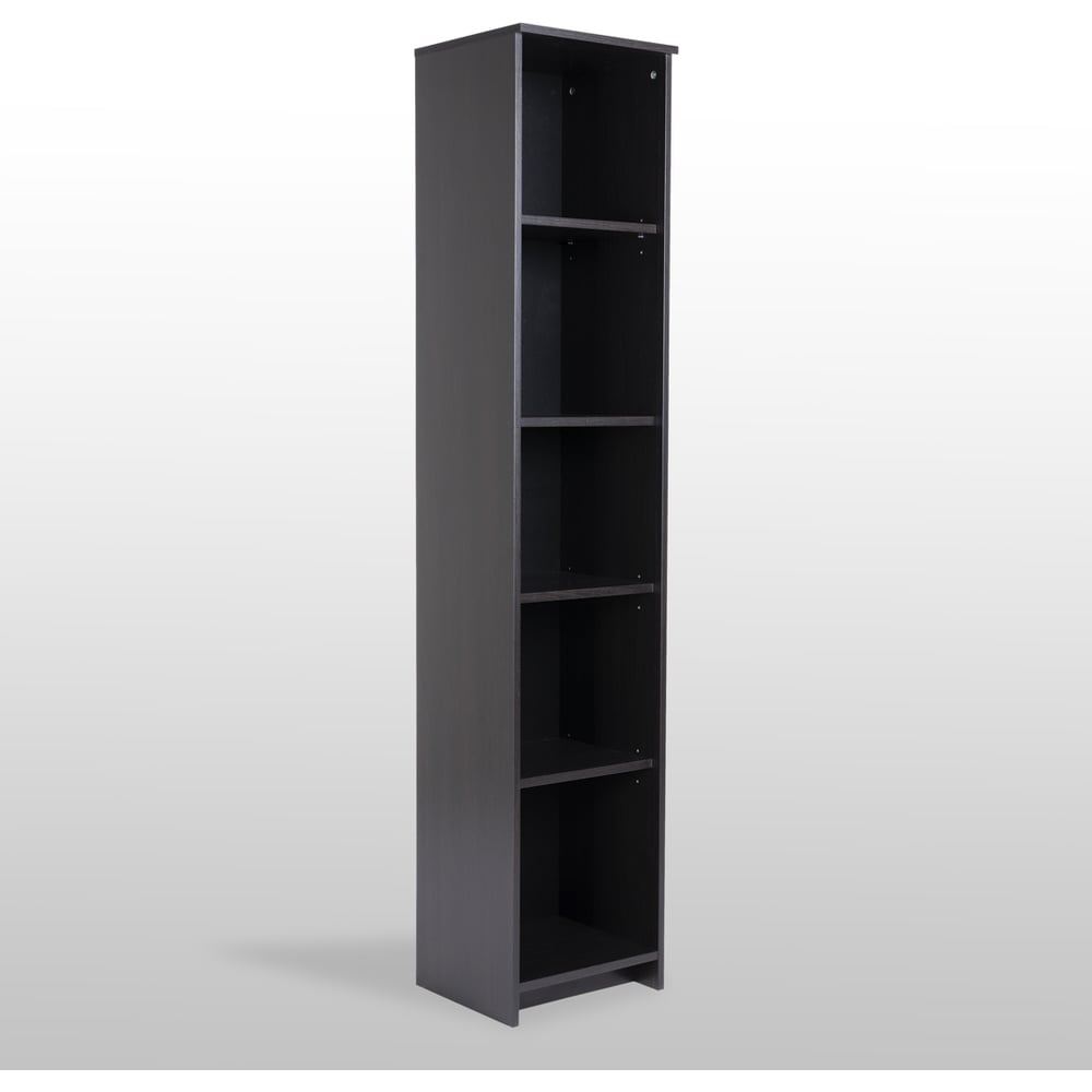 Изображение товара Стеллаж Гуд ЛАКК СИРИУС 5 полок черный дуб венге 39x34x190 см для дома и офиса