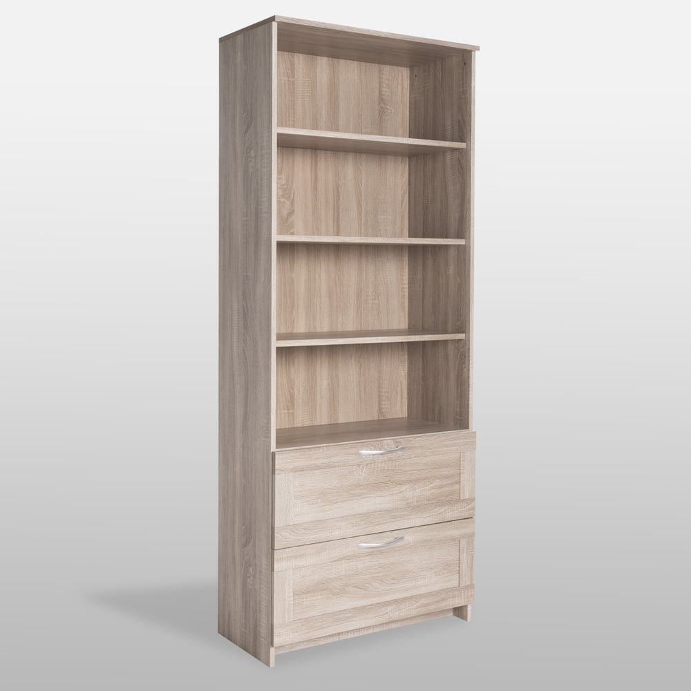 Изображение товара Стеллаж Гуд ЛАКК СИРИУС 2 ящика 78х34х190 см дуб сонома