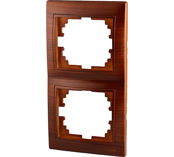 Изображение товара 2-ая вертикальная рамка Lezard MIRA махагон 701-0500-152