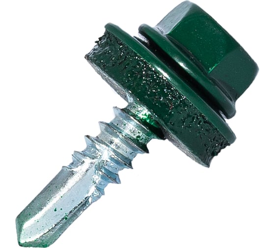 Изображение товара Саморез кровельный по металлу HARDWEX ТМ HWX4-W-P7-4.8x19 мм, св.№2, RAL 6005, 250 шт. 5190000000584