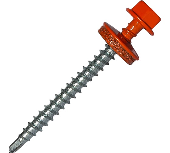 Изображение товара Саморез кровельный по дереву HARDWEX ТМ HWX2-W-P5-4.8x50 мм, св.№1, RAL 2004, 200 шт. 5190000002274