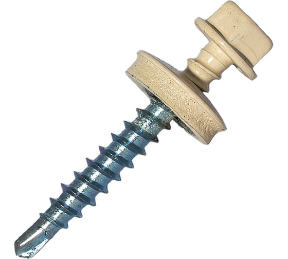 Изображение товара Саморез кровельный по дереву HARDWEX ТМ HWX2-W-P5-4.8x70 мм, св.№1, RAL 1015, 100 шт. 5190000023224