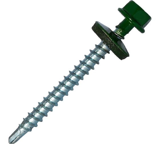 Изображение товара Саморез кровельный по дереву HARDWEX ТМ HWX2-W-P5-4.8x50 мм, св.№1, RAL 6002, 200 шт. 5190000023057