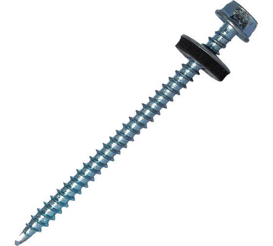 Изображение товара Саморез кровельный по дереву HARDWEX ТМ HWX2-W-P5-4.8x70 мм, св.№1, цинк, 100 шт. 5190000023194