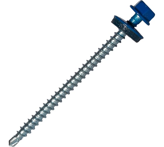 Изображение товара Саморез кровельный по дереву HARDWEX ТМ HWX2-W-P5-4.8x70 мм, св.№1, RAL 5005, 100 шт. 5190000023316