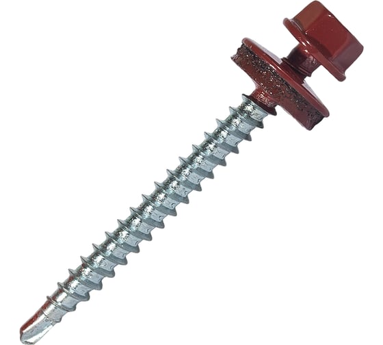 Изображение товара Саморез кровельный по дереву HARDWEX ТМ HWX2-W-P5-4.8x50 мм, св.№1, RAL 3009, 200 шт. 5190000022982