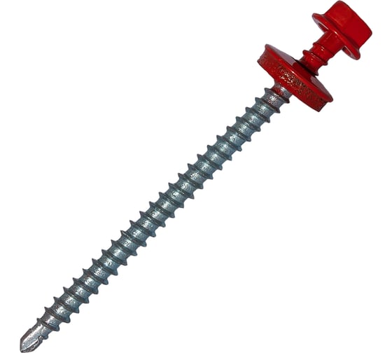 Изображение товара Саморез кровельный по дереву HARDWEX ТМ HWX2-W-P5-4.8x70 мм, св.№1, RAL 3020, 100 шт. 5190000023293