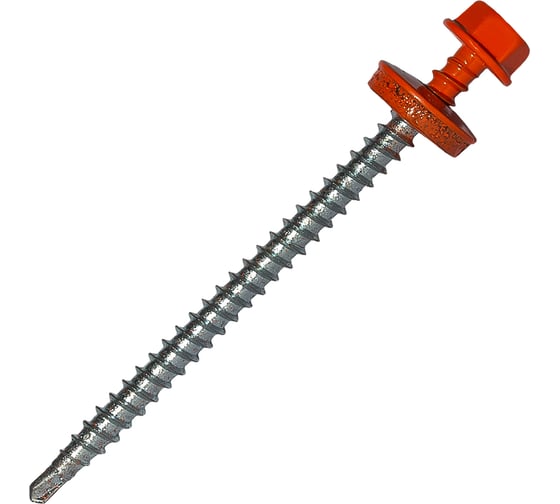 Изображение товара Саморез кровельный по дереву HARDWEX ТМ HWX2-W-P5-4.8x70 мм, св.№1, RAL 2004, 100 шт. 5190000023248