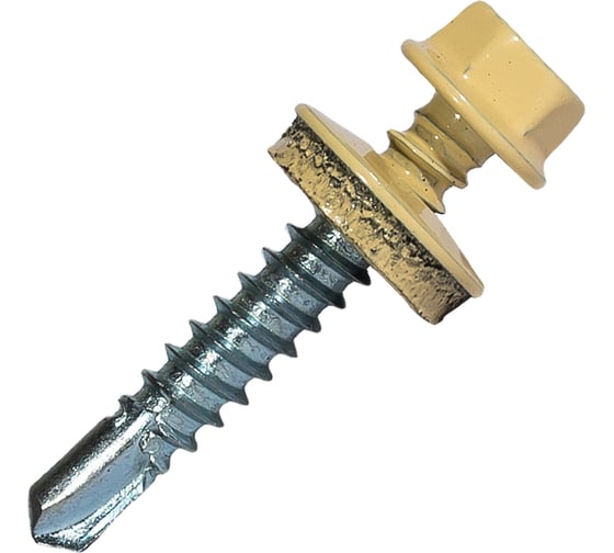 Изображение товара Саморез кровельный по металлу HARDWEX ТМ HWX7-W-P9-5.5x32 мм, св.№3, RAL 1014, 200 шт. 5190000239823