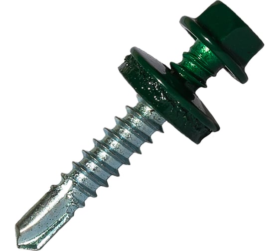 Изображение товара Саморез кровельный по металлу HARDWEX ТМ HWX7-W-P9-5.5x32 мм, св.№3, RAL 6005, 200 шт. 5190000239960