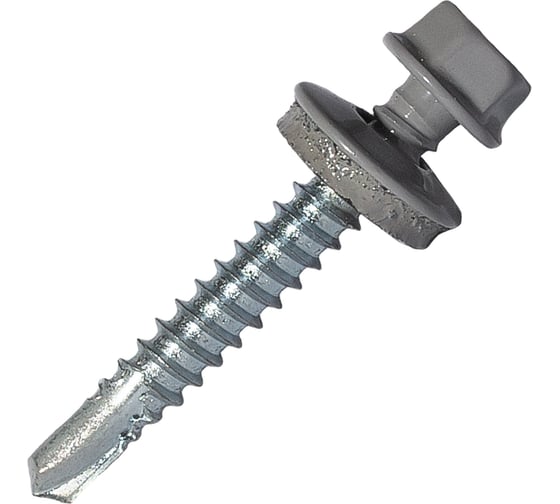 Изображение товара Саморез кровельный по металлу HARDWEX ТМ HWX7-W-P9-5.5x38 мм, св.№3, RAL 7004, 150 шт. 5190000240270