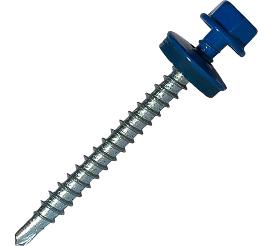 Изображение товара Саморез кровельный по дереву HARDWEX ТМ HWX2-W-P5-4.8x50 мм, св.№1, RAL 5005, 200 шт. 5190000023026