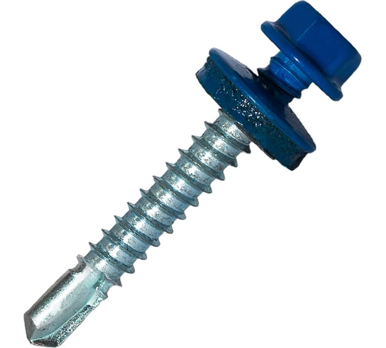 Изображение товара Саморез кровельный по металлу HARDWEX ТМ HWX7-W-P9-5.5x38 мм, св.№3, RAL 5005, 150 шт. 5190000240218