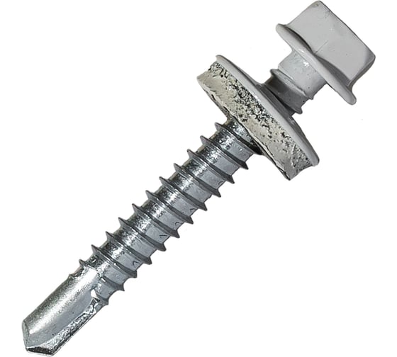 Изображение товара Саморез кровельный по металлу HARDWEX ТМ HWX7-W-P9-5.5x38 мм, св.№3, RAL 7047, 150 шт. 5190000240300