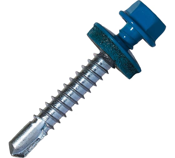 Изображение товара Саморез кровельный по металлу HARDWEX ТМ HWX7-W-P9-5.5x38 мм, св.№3, RAL 5015, 150 шт. 5190000240225