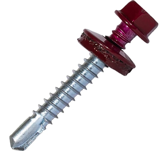 Изображение товара Саморез кровельный по металлу HARDWEX ТМ HWX7-W-P9-5.5x38 мм, св.№3, RAL 3005, 150 шт. 5190000240164