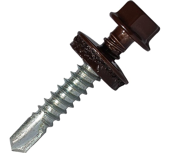 Изображение товара Саморез кровельный по металлу HARDWEX ТМ HWX7-W-P9-5.5x32 мм, св.№3, RAL 8017, 200 шт. 5190000240034