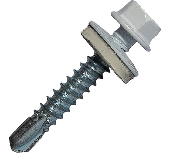 Изображение товара Саморез кровельный по металлу HARDWEX ТМ HWX7-W-P9-5.5x32 мм, св.№3, RAL 9016, 200 шт. 5190000240089