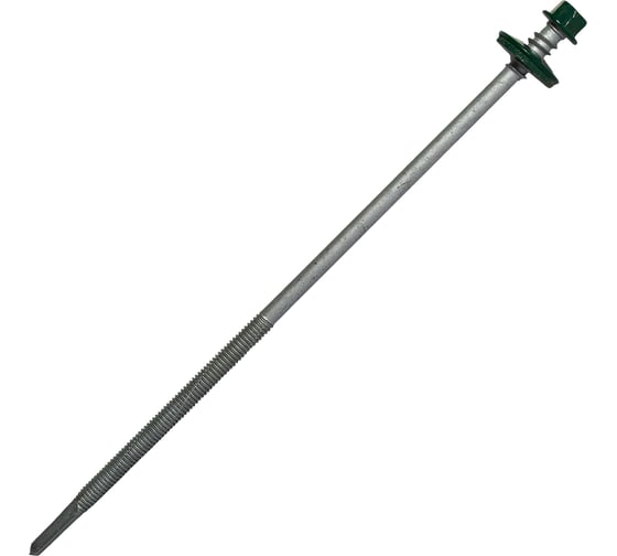 Изображение товара Саморез для сэндвич-панелей HARDWEX ТМ HWX16-P20-6.3/5.5x190 мм, св.№6, RUSPERT, RAL 6005, 50 шт. 5190002408883