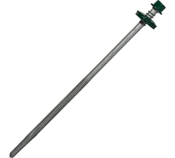 Изображение товара Саморез для сэндвич-панелей HARDWEX ТМ HWX16-P20-6.3/5.5x160 мм, св.№6, RUSPERT, RAL 6005, 50 шт. 5190002408593