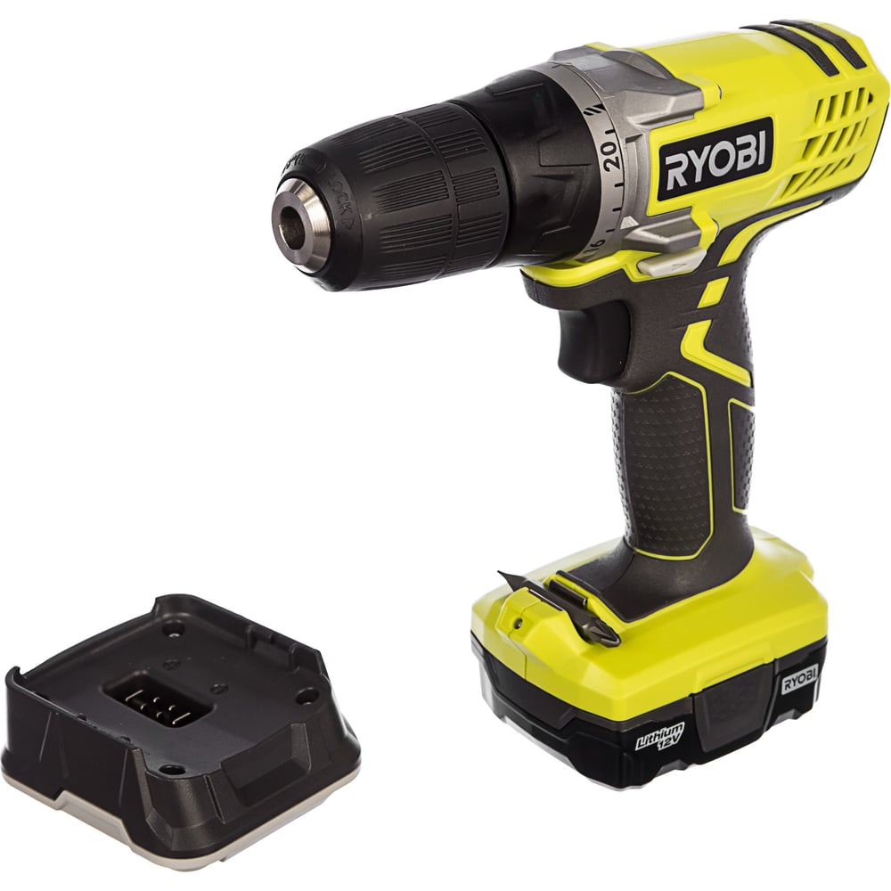 фото Аккумуляторная дрель-шуруповерт ryobi r12sd-l13g 5133002322