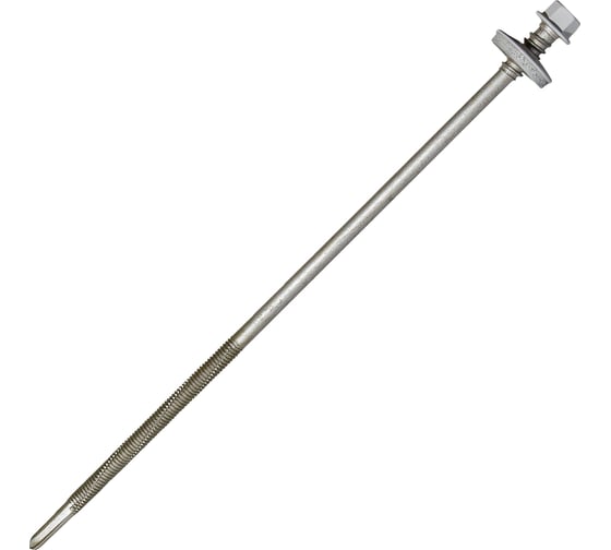 Изображение товара Саморез для сэндвич-панелей HARDWEX ТМ HWX16-P20-6.3/5.5x205 мм, св.№6, RUSPERT, RAL 7047, 50 шт. 5190024091346