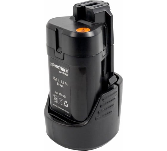 Изображение товара Аккумулятор (10.8 В; 2.0 А*ч; LiION) для инструментов BOSCH коробка ПРАКТИКА 779-233
