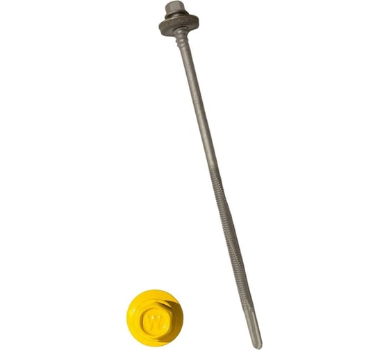 Изображение товара Саморез для сэндвич-панелей HARDWEX ТМ HWX16-P20-6.3/5.5x350 мм, св.№6, RUSPERT, RAL 1018, 50 шт. 5190024092336