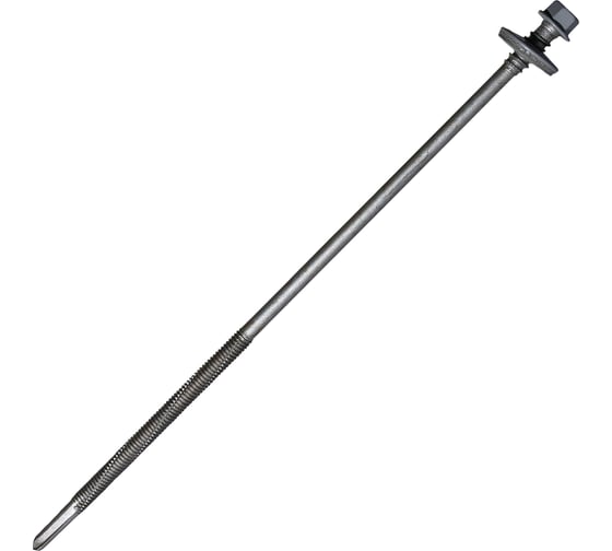 Изображение товара Саморез для сэндвич-панелей HARDWEX ТМ HWX16-P20-6.3/5.5x205 мм, св.№6, RUSPERT, RAL 9006, 50 шт. 5190024091391