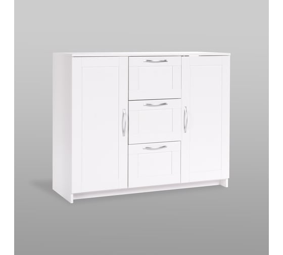 Изображение товара Тумба Гуд ЛАКК СИРИУС 2 двери и 3 ящика, 117x41x94 см, белая 2.02.03.340.1