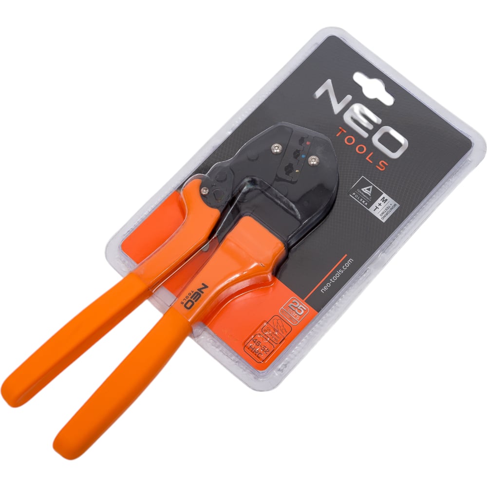Изображение товара Клещи для обжима кабельных наконечников NEO Tools 22-10 AWG 01-503
