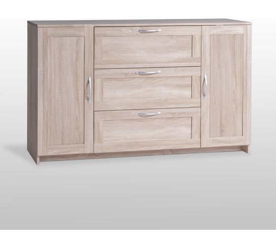 Изображение товара Тумба Гуд ЛАКК СИРИУС 2 двери и 3 ящика, 156x41x94 см, бежевая, дуб сонома 2.02.03.290.3