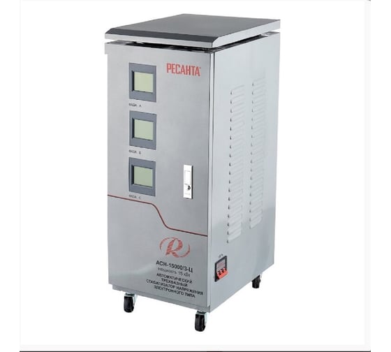 Изображение товара Трехфазный стабилизатор Ресанта АСН-15000/3-Ц 63/4/17