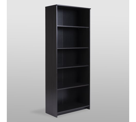 Изображение товара Стеллаж Гуд ЛАКК СИРИУС 5 полок, 78x34x190 см, черный, дуб венге 2.02.07.120.5