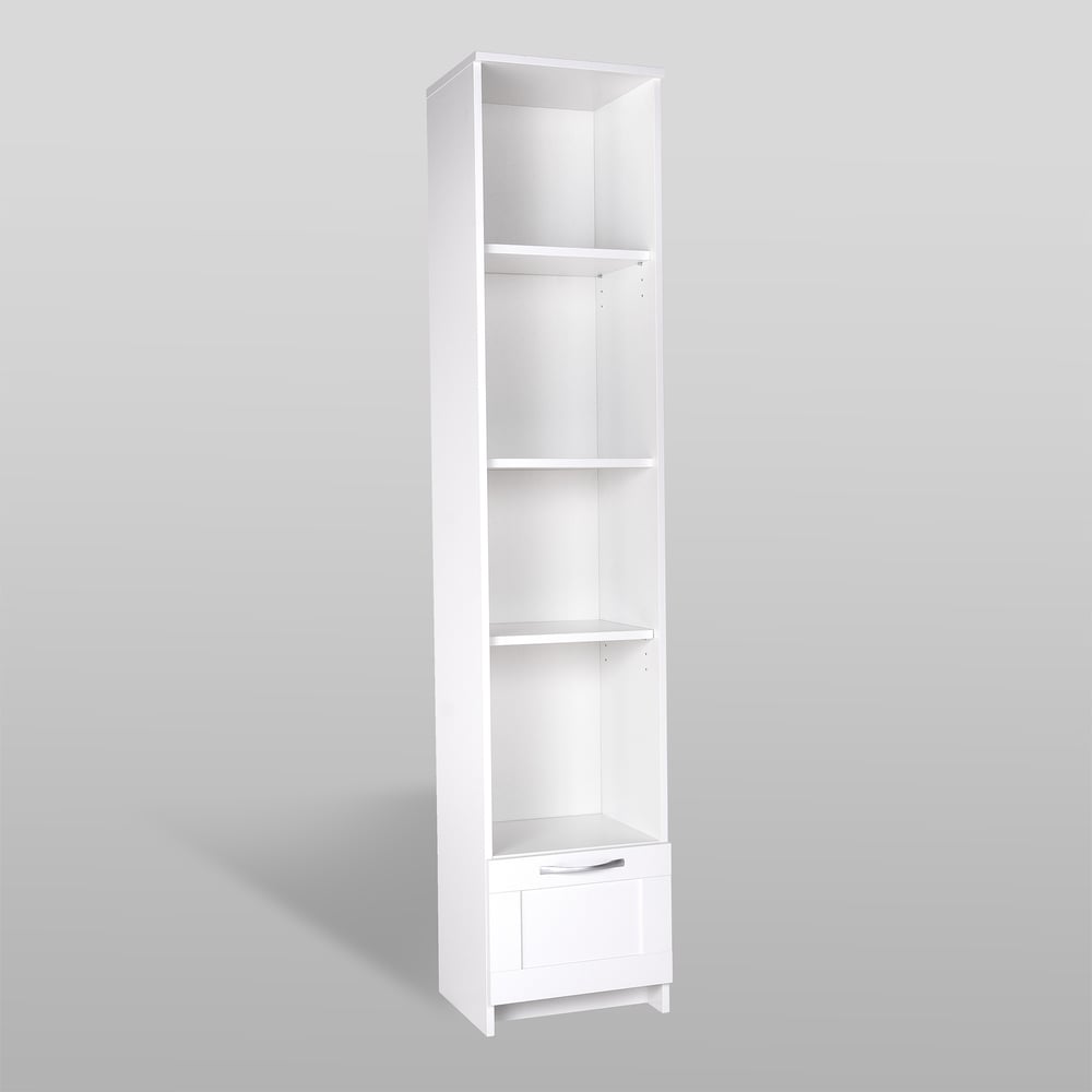 Изображение товара Стеллаж Гуд ЛАКК СИРИУС 1 ящик 39x34x190 см белый мебель для хранения