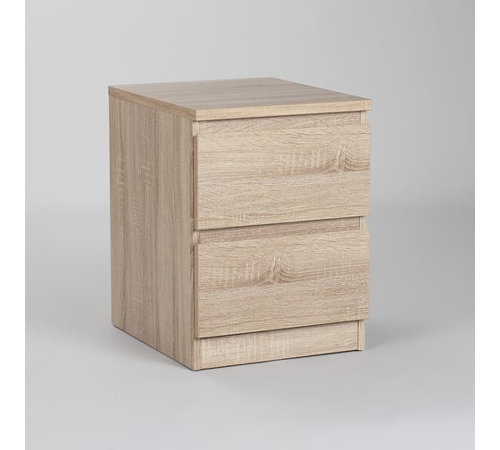 Изображение товара Прикроватная тумба Гуд ЛАКК МАЛЬТА 2 ящика, 48x40x54 см, бежевая, дуб сонома 2.05.03.010.3