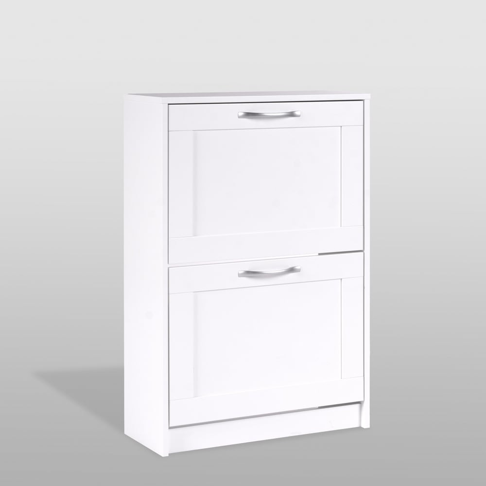 Изображение товара Тумба для обуви Гуд ЛАКК СИРИУС 60x25x89 см белая с 4 полками и 2 ящиками